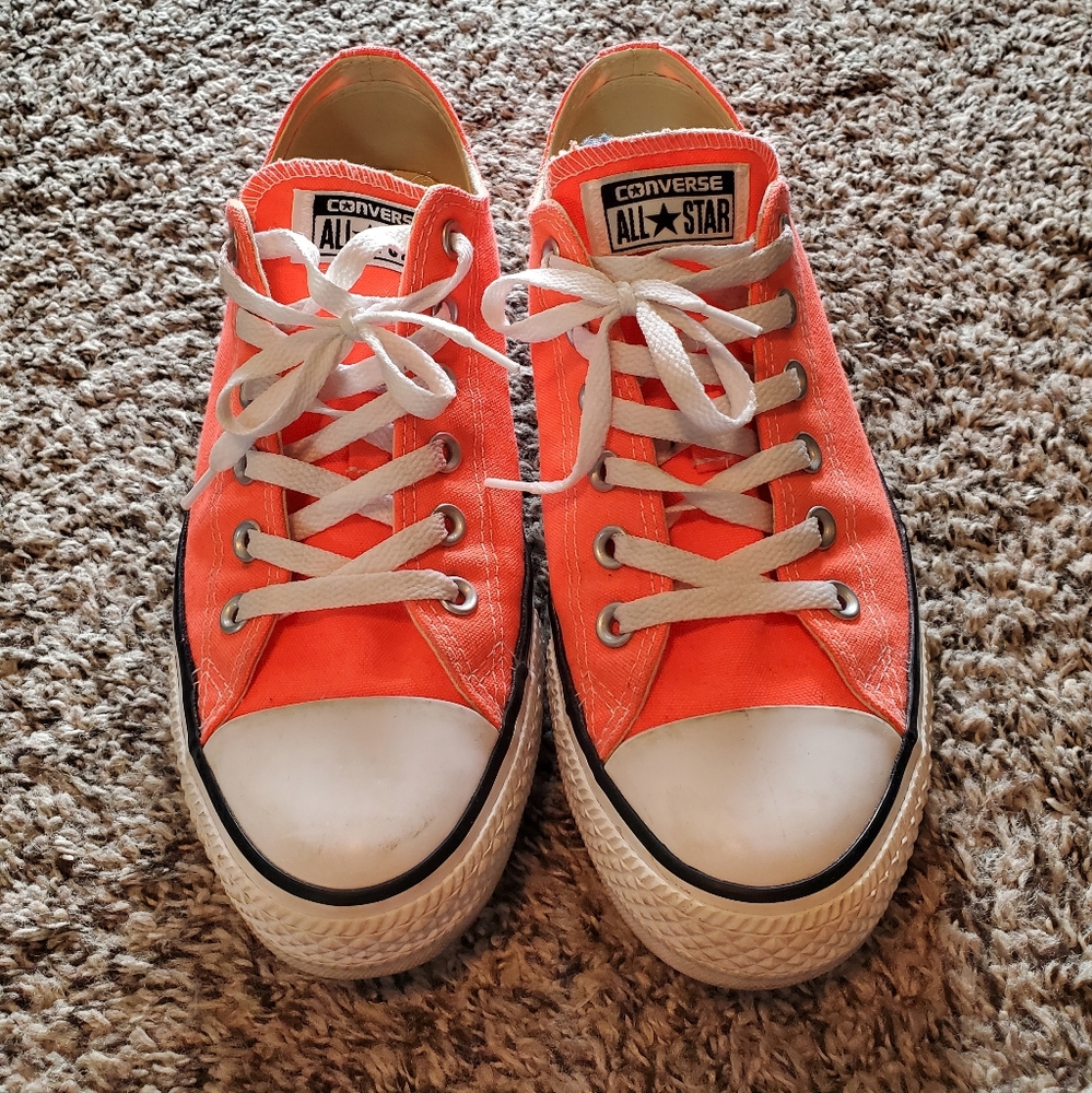 Neon Orange Converse